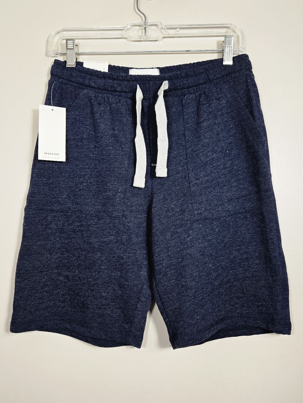 Reserved Men's Navy Blue Knit Sweatshorts, Size S ~ NWT